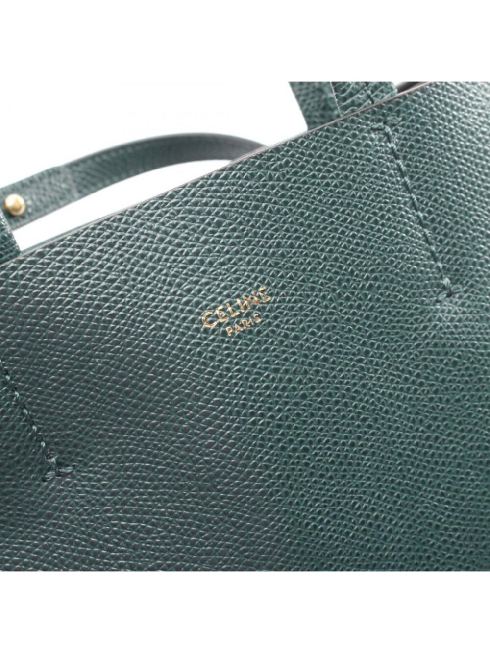 Celine Tote Vertical Small Cover 2-Way Green Leather - Picture 4 of 7